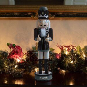 NWT Foco NHL Team Logo Collectible Holiday 14" Nutcracker Vegas Golden Knights